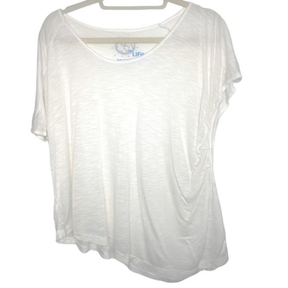Revolve Blue Life Asymmetrical Tee White Size XS - Picture 1 of 4